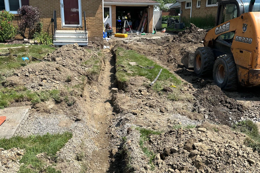 drainage system installation drainage system installation